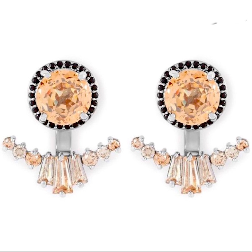 Henri Bendel silver & citrine earrings